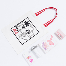 男女休闲环保手提单肩包 MINISO名创优品热带风情帆布购物袋