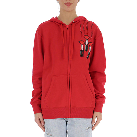Valentino/华伦天奴 女士新款时尚红色连帽卫衣商品大图