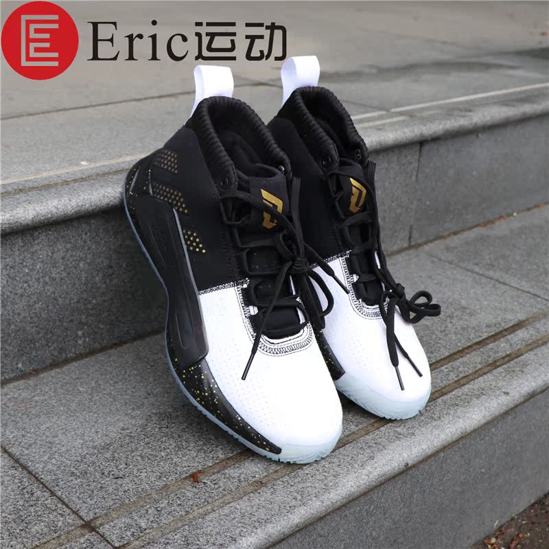 Eric运动 Adidas Dame 5 利拉德5代 水晶底黑金实战篮球鞋 EE4049