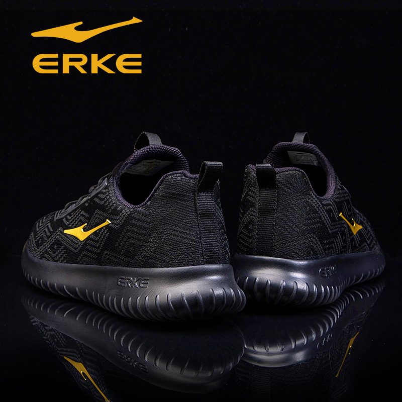 ERKE Men's Shoes Winter sports Shoes Men's Breathable Large Retro Soft soled Youth Casual Running Shoes