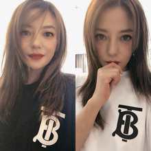 2019新款简约潮牌春季INS同款女装上衣tee印花短袖情侣装字母体恤