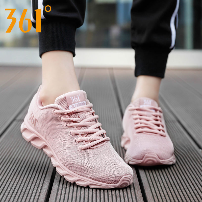 361 women's shoes, sports shoes, new autumn 2019, 361 degree genuine student mesh breathable, lightweight and trendy running shoes for women