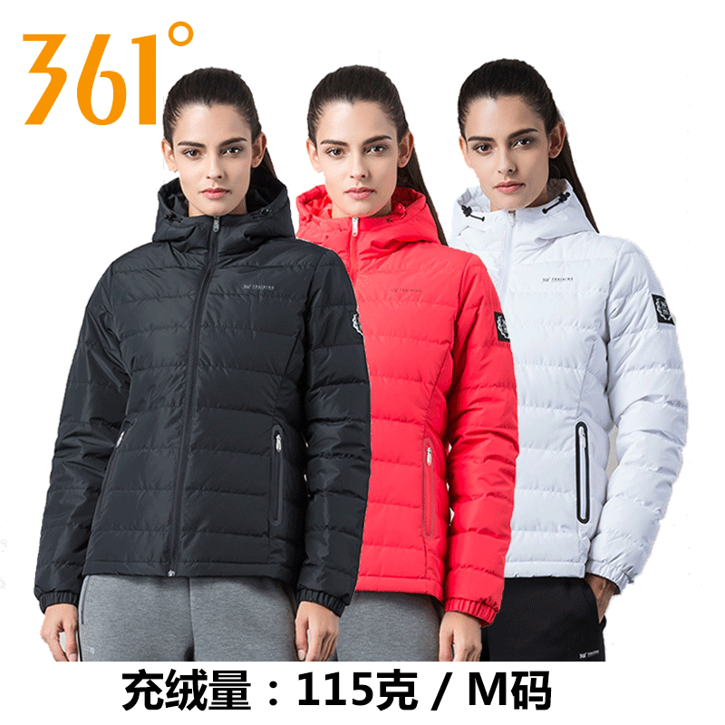 361 Down jacket women's winter 2018 new short Down jacket 361 autumn warm sports jacket women