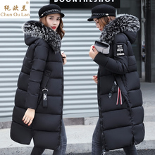 女士棉衣冬装女2018新款女装韩版中长款加厚羽绒棉袄冬天棉服外套图片