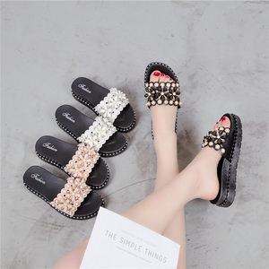 拖鞋女韩版2019夏季新款时尚外穿港风网红chic平底一字拖女鞋凉拖