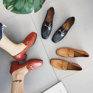 中跟乐福鞋女小皮鞋