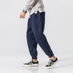 秋冬加绒加厚卫裤