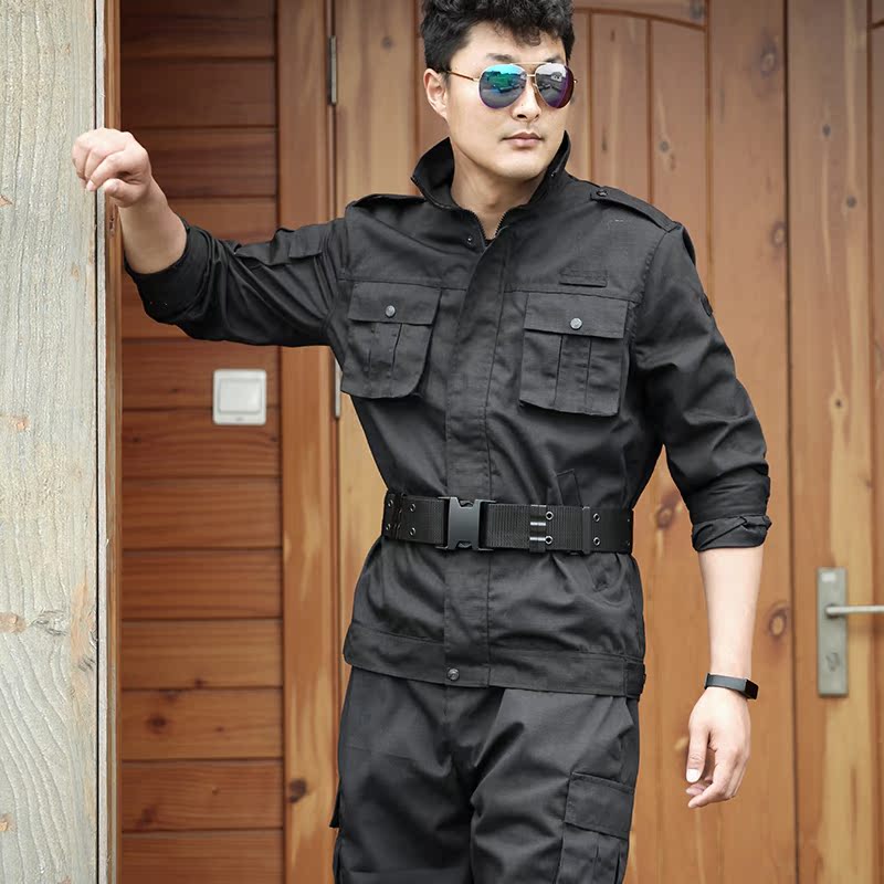 春秋军迷服装黑色作训服套装男特种兵野战作战服耐磨工装物业安保 春秋军迷服装黑色作训服套装男特种兵野战作战服耐磨工装物业安保