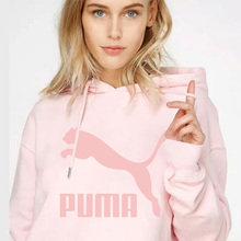 PUMA彪马卫衣女2018新款ins超火的外套粉色连帽衫加绒潮牌情侣装