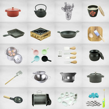迷你厨房做饭真煮日本快手食玩微型过家家食玩烹饪小厨具DIY组合