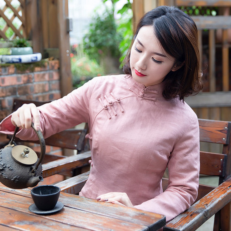唐装女冬装夹棉复古棉袄茶服女秋冬季新款中国风盘扣外套旗袍上衣商品大图