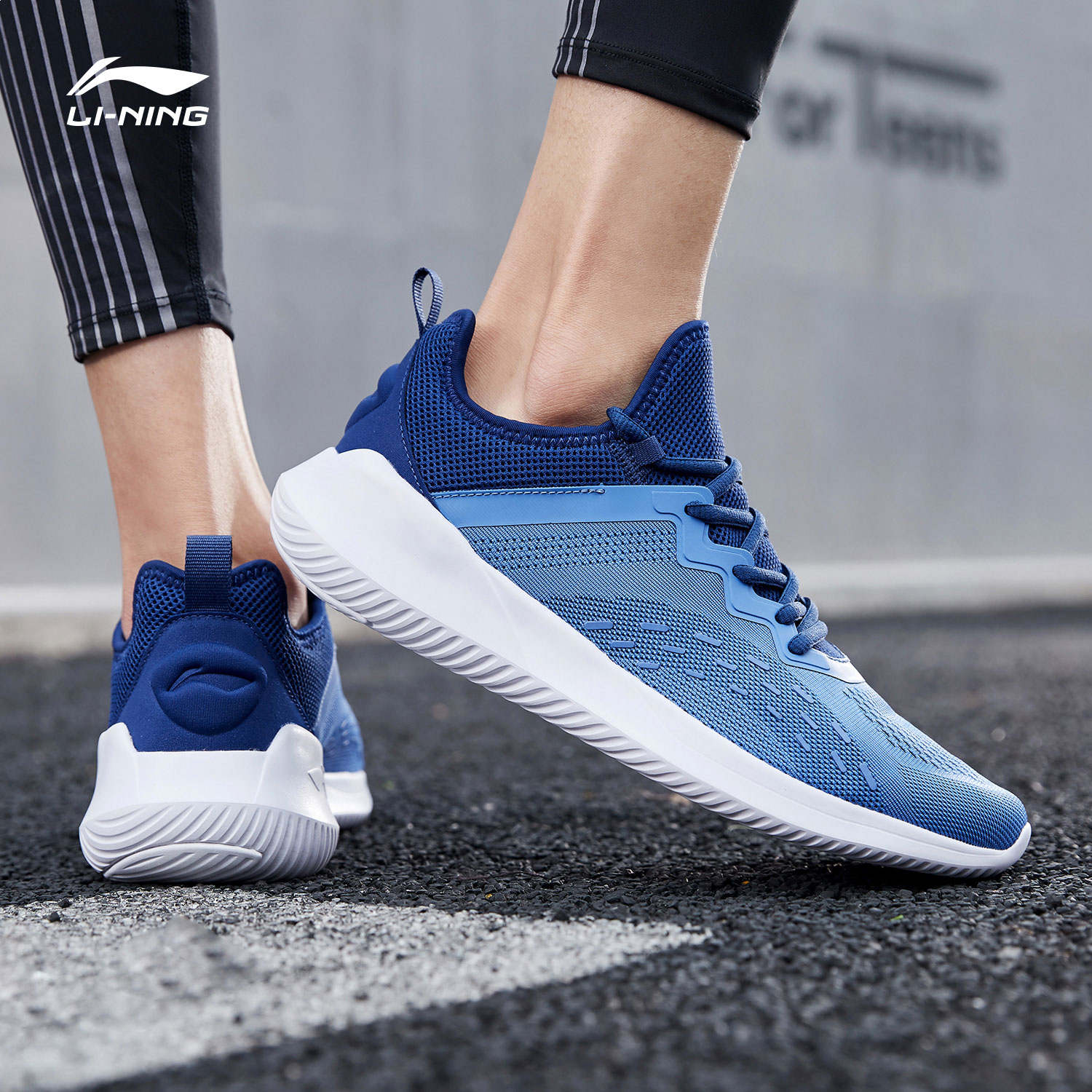 Li Ning Men's Shoes 2019 New Sports Shoes Official Flagship Shock Absorbing and Anti slip Socks Running Shoes