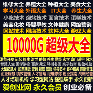 创业技术学习资料视频教程在家网赚无本挣钱偏门暴力赚钱项目大全
