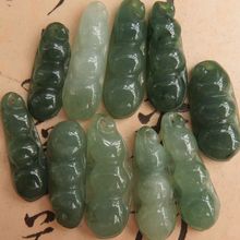 天然缅甸翡翠A货糯种四季豆吊坠挂件送证书随机发货 1个8.8元