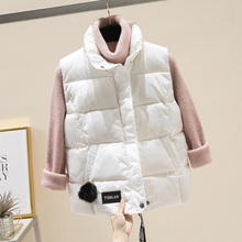 2018新款羽绒棉马甲女秋冬韩版短款潮女装学生面包服背心外套坎肩图片