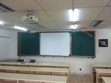 黑板绿板白柏 教室大黑板挂式书写板定制 多媒体投影推拉教学办公