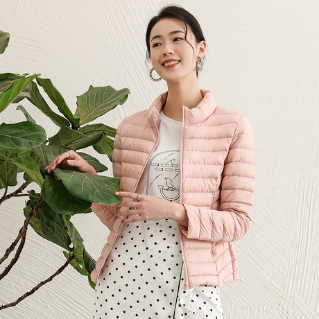 斯迪丽韩版轻薄羽绒服女短款立领修身显瘦反季外套冬装时尚女装潮商品大图