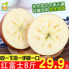 新鲜水果山西临猗红富士冰糖心当季现摘丑苹果无农药不打蜡8斤装