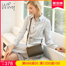 WHY女包斜挎包小方包简约印花小巧仙女包YAP8036单肩包女小包包
