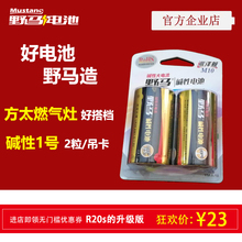 LR20方太燃气灶推荐 使用煤气灶热水器 野马碱性1号干电池2节一号