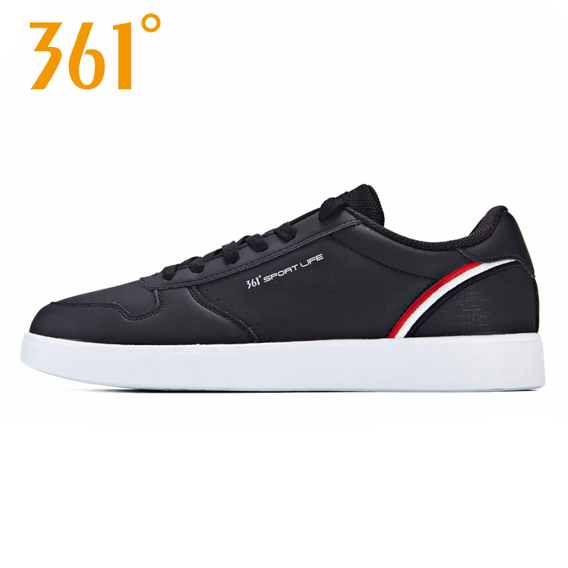 361 degree men's shoes, sports shoes, autumn 2019 new 361 degree leather upper board shoes, casual board shoes, men's 571846610