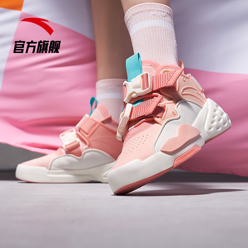 Anta New Overlord Series Women's Shoes and Sports Shoes 2019 Autumn and Winter High Top Warm Board Shoes INS Fashion Casual Shoes