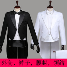 男士燕尾服男士礼服伴郎装男主持人服装魔术师舞台演出燕尾服