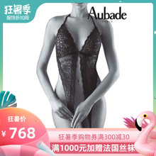 Aubade蕾丝三角文胸吊袜带 DESIR BOITE 法国奢品 P092