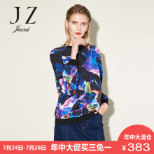JUZUI/玖姿奥莱店女装上衣女秋季新款休闲宽松圆领棒球衫女图片