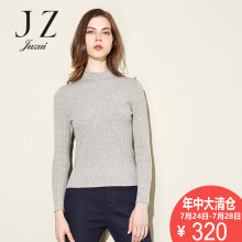 JUZUI/玖姿奥莱店2018冬装新款正品半高领套头针织衫修身上衣女图片
