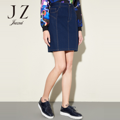 JUZUI/玖姿/旗舰店女装包臀裙女2017夏季新款休闲短裙女商品大图