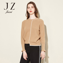 JUZUI/玖姿奥莱店2017冬季新款针织上衣长袖圆领上衣毛衫女图片