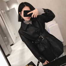 时髦 洋气自带气质chic腰带皮衣短外套女 misslady挚爱推荐