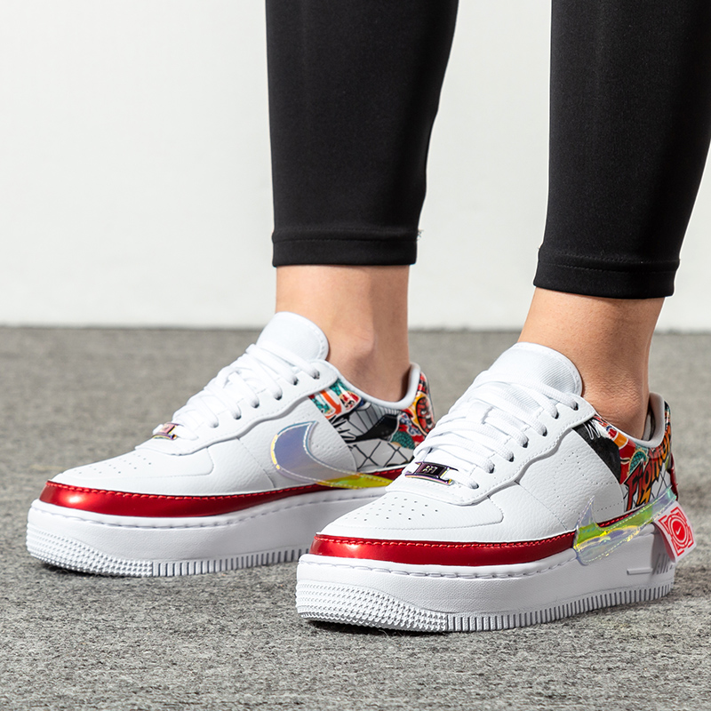 Nike Nike Women's Shoes Autumn AF1 Air Force One Graffiti Casual Shoes Platform Shoes CK5738-191