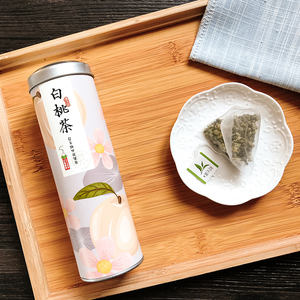 送陶瓷杯 叶子说蜜桃果茶组合