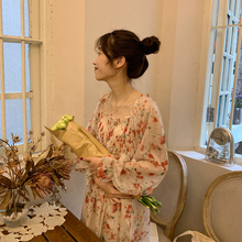 hollyii 春装2019款女很仙的碎花连衣裙仙气复古韩版中长款仙女裙