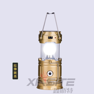 超亮野营电筒手灯帐篷灯家用充电灯马灯户外太阳能可手提LED应急