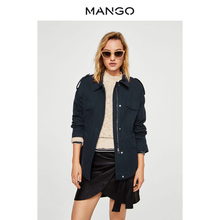 MANGO女装2018春夏|口袋棉质派克外套23095636|吊牌价659图片