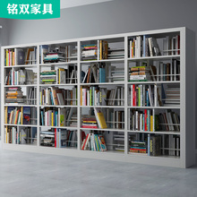 图书馆书架钢制书店学校单双面资料架阅览室档案架家用图书柜铁架