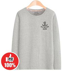 男士长袖T恤纯棉加肥大码宽松韩版圆领全棉秋衣男装打底衫上衣潮