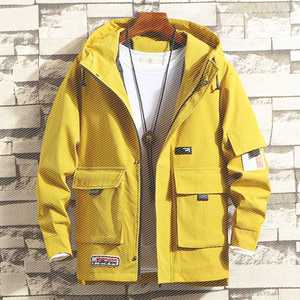 工装外套男士春秋2019新款韩版潮流青年休闲连帽夹克帅气衣服男装