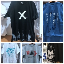 现货 日本优衣库 男装周刊少年JUMP50th海贼王黑色背影T恤 银魂蓝