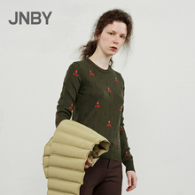 JNBY 套头刺绣羊毛针织衫 江南布衣2018冬新打底短款 女5H0821550