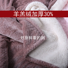 出口美国法兰绒羊羔绒珊瑚绒毯子冬季加厚毛毯被子双层绒毯春秋毯