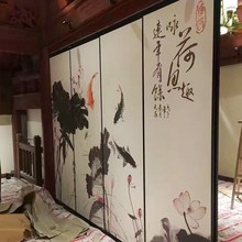 活动隔断酒店 移动屏风折叠门餐厅高隔断办公室旋转饭店隔音隔断墙