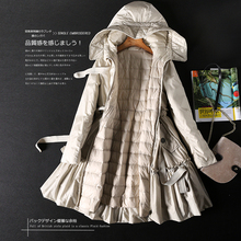 拼花边裙摆连帽羽绒服 95鹅绒 田原 品质卓然 YR00637
