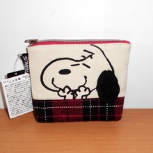 零錢包紙巾包收納包女包 格紋 Snoopy史努比 日本Peanuts正品