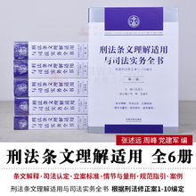 刑事立案标准量刑规范指引参考案例 正版2018刑法条文理解适用与司法实务全书全六6卷本刑法法条司法解释书释义审判司法实务张述元