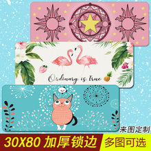 游戏鼠标垫超大号加厚锁边创意可爱卡通女生鼠标垫办公桌垫键盘垫