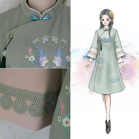 唐装女冬夹棉中国风秋装茶服女秋冬民国复古女装中式上衣旗袍大衣商品大图